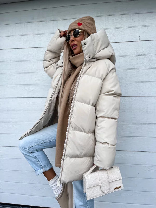 Cozy Puffer Jacket - Oversized Quilted Ladies Coat