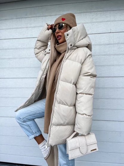 Cozy Puffer Jacket - Oversized Quilted Ladies Coat