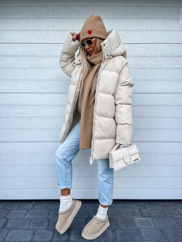 Cozy Puffer Jacket - Oversized Quilted Ladies Coat