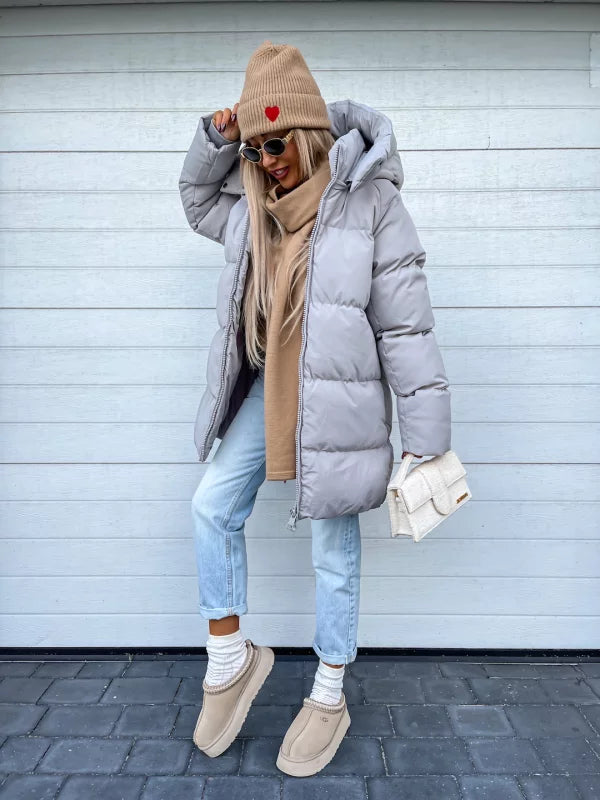 Cozy Puffer Jacket - Oversized Quilted Ladies Coat