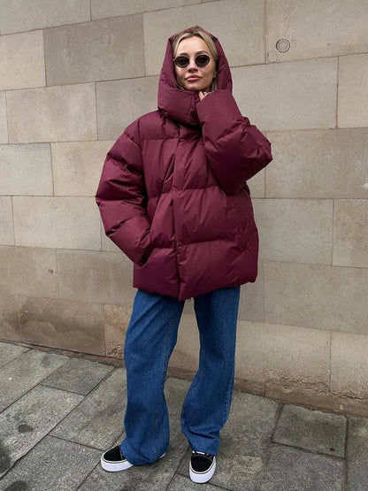 Cozy Puffer Jacket - Oversized Quilted Ladies Coat