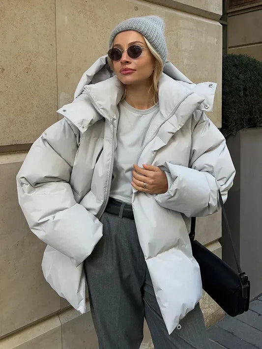 Cozy Puffer Jacket - Oversized Quilted Ladies Coat