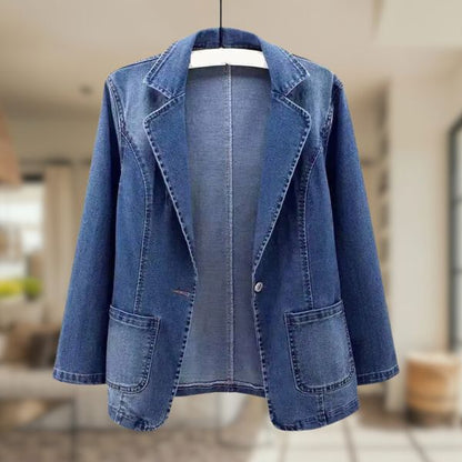 Denim blazer - stylish denim blau ladies jacket