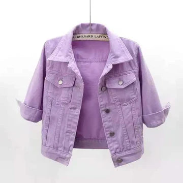 Denim Jacket - Trendy Cropped Ladies Jacket
