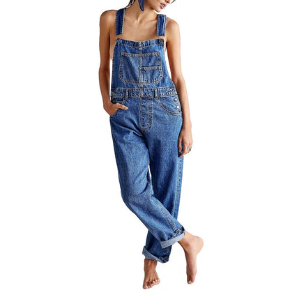 Denim Overalls - Cozy Fit Ladies Jumpsuit