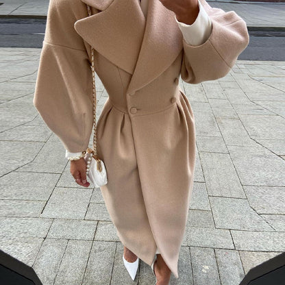 Double-breasted trench coat - elegant ladies outerwear