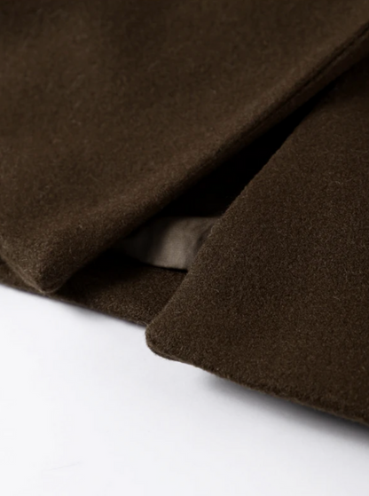 Elegant Trench Coat - Long Brown Women'S Winter Coat