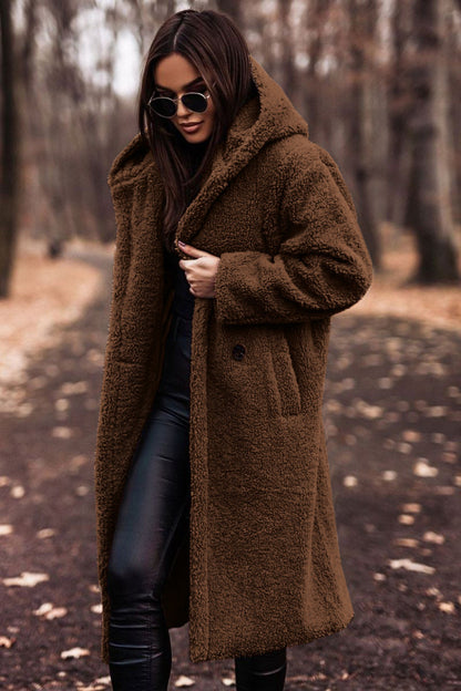 Faux fur coat - stylish warm ladies winter jacket
