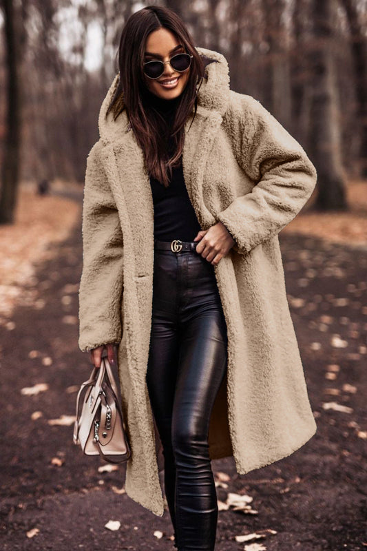 Faux fur coat - stylish warm ladies winter jacket