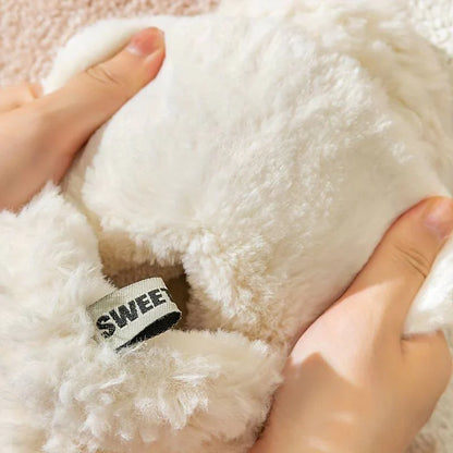 Faux Fur Slippers - Ladies Indoor Footwear