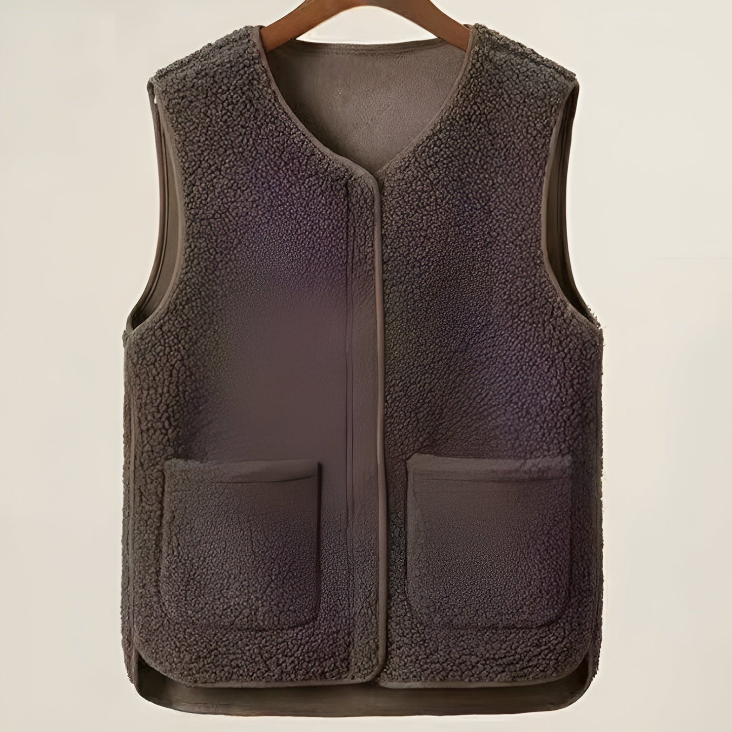Fleece Gilet - Cozy Zip-Up Vest For Ladies