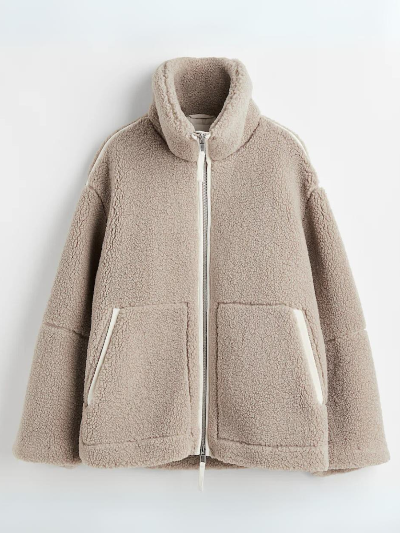 Fleece Zip-Up Jacket - Cozy Oversized Fleece Coat For Women
