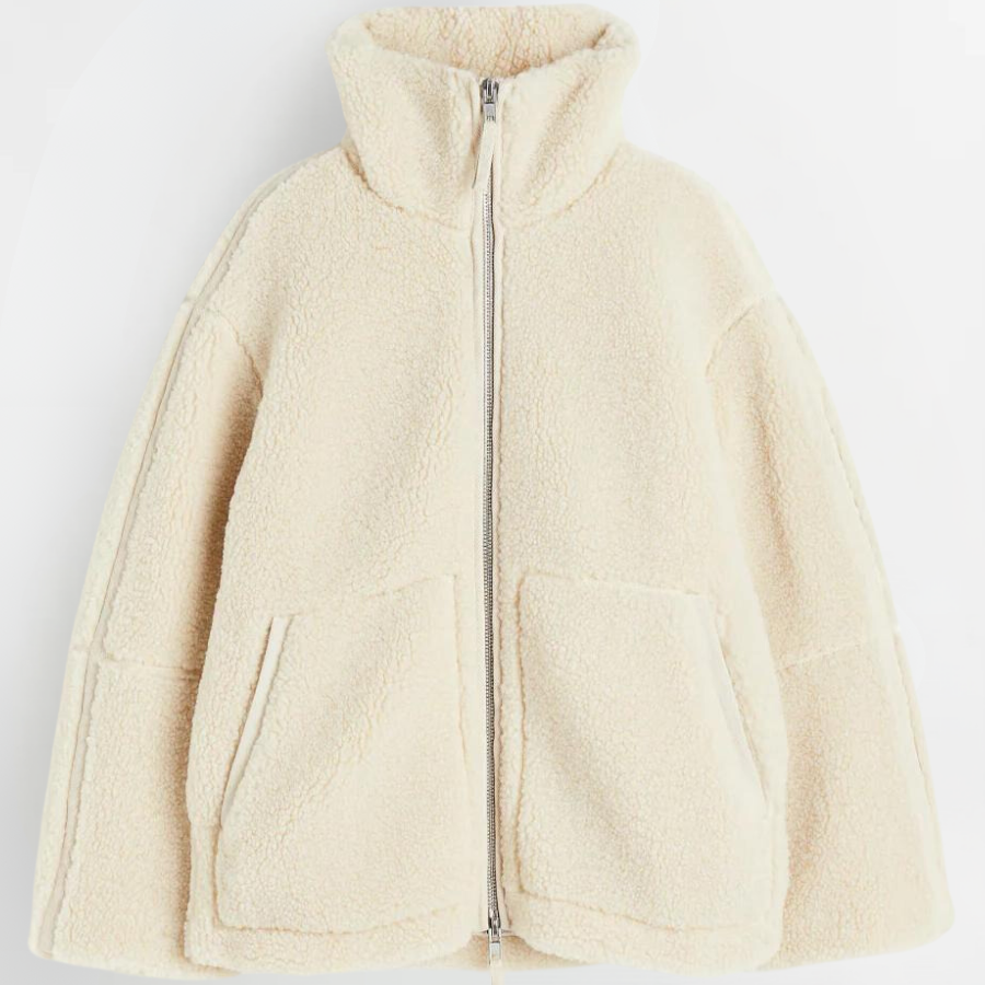 Fleece Zip-Up Jacket - Cozy Oversized Fleece Coat For Women