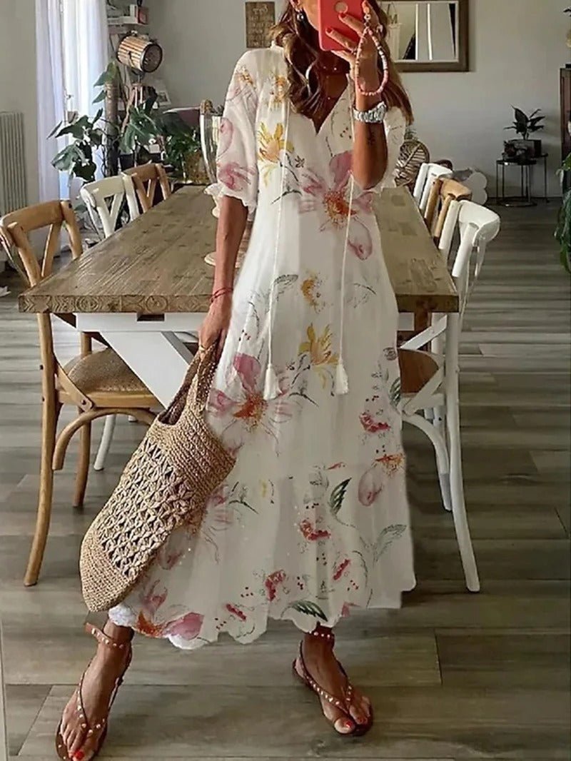 Floral Maxi Dress - Elegant Women'S Summer Attire