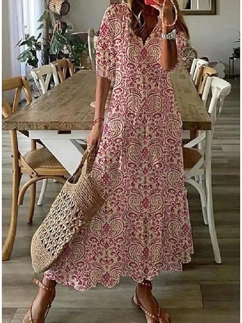 Floral Maxi Dress - Elegant Women'S Summer Attire