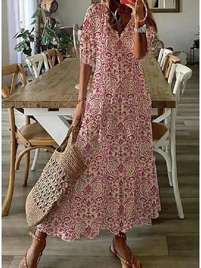 Floral Maxi Dress - Elegant Women'S Summer Attire