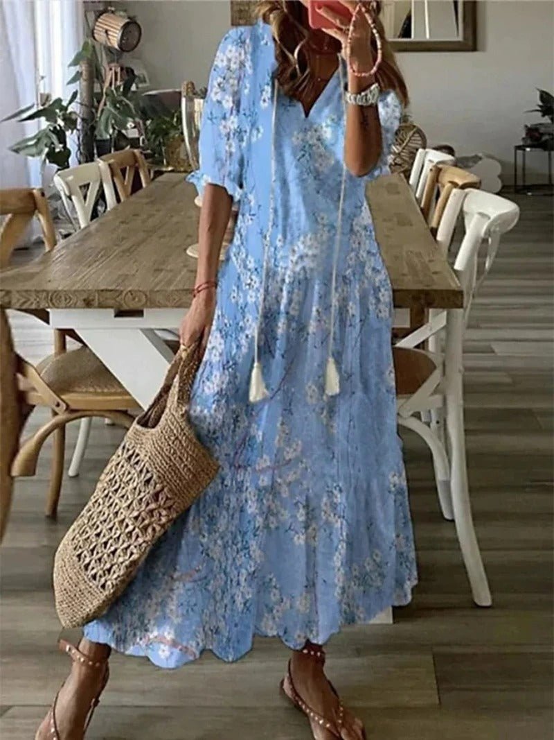 Floral Maxi Dress - Elegant Women'S Summer Attire