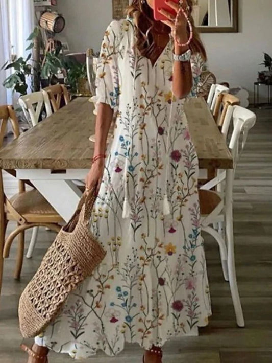 Floral Maxi Dress - Elegant Women'S Summer Attire