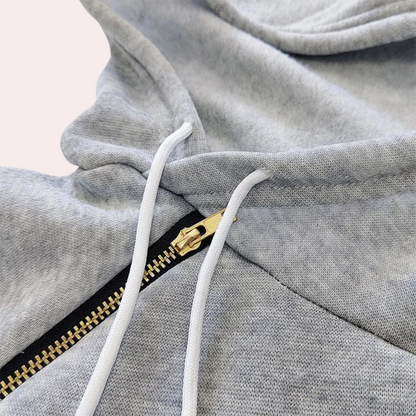 Hooded dress - modern ladies sweatshirt dress with pockets