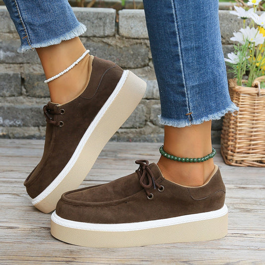 Lace-up casual shoes - comfortable ladies footwear for everyday wear