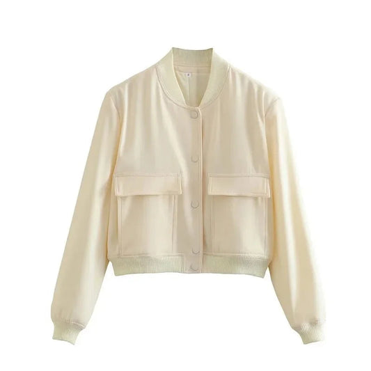 Ladies Bomber Jacket - Timeless Black Casual Outerwear
