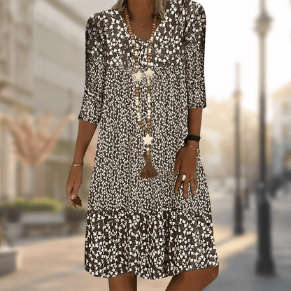 Ladies Floral Print Dress - Chic And Cozy Women’S Dress