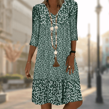 Ladies Floral Print Dress - Chic And Cozy Women’S Dress