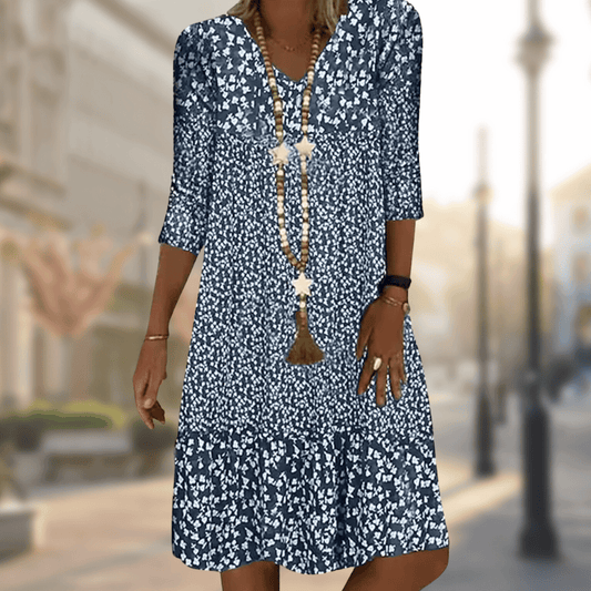 Ladies Floral Print Dress - Chic And Cozy Women’S Dress