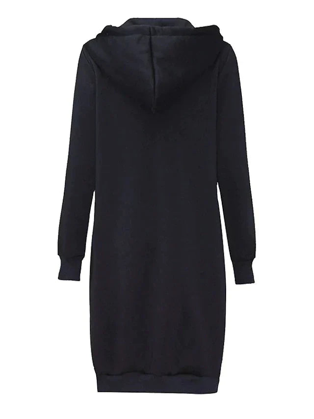 Ladies Long Hooded Cardigan - Stylish Casual Wear