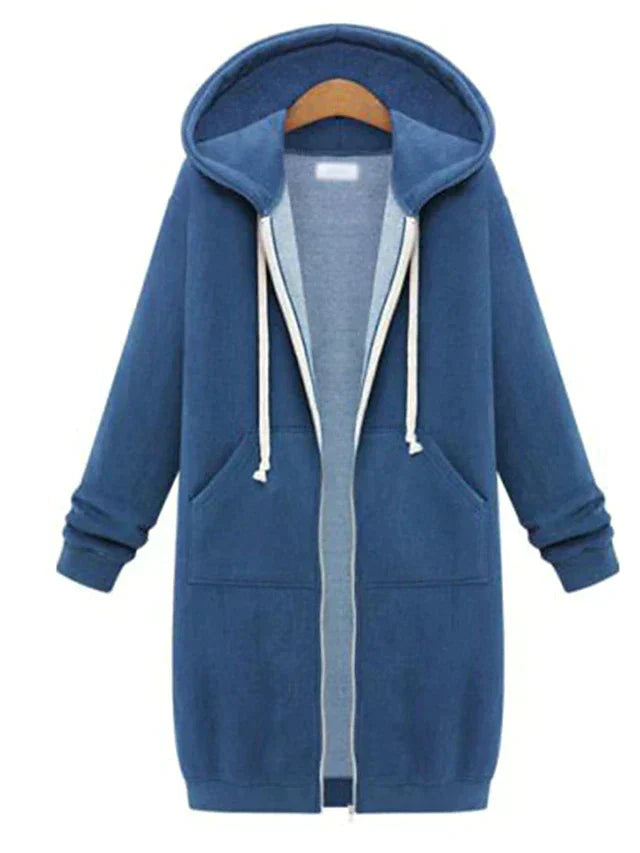Ladies Long Hooded Cardigan - Stylish Casual Wear
