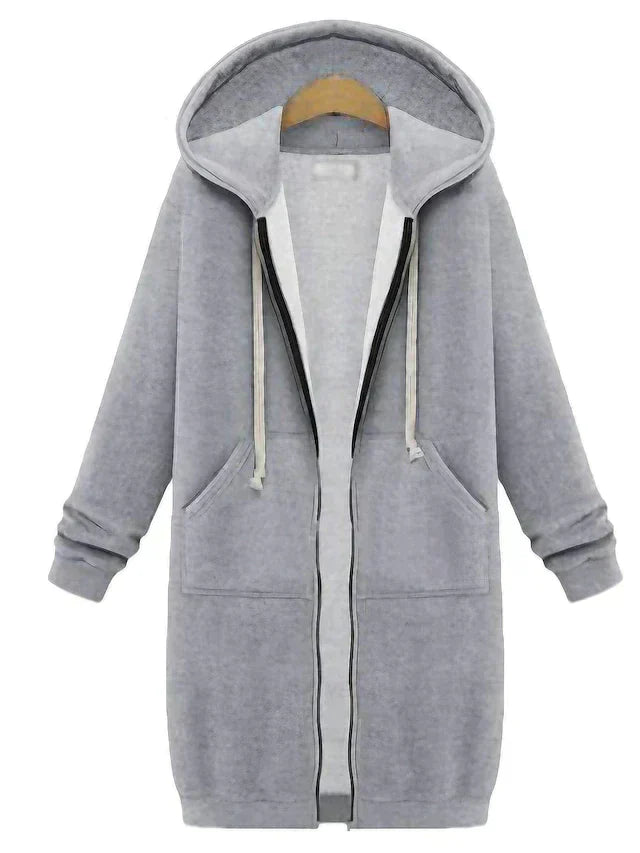 Ladies Long Hooded Cardigan - Stylish Casual Wear