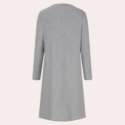 Ladies Midi Dress - Stylish Checked Asymmetrical Tunic