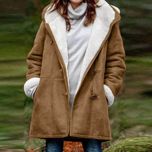 Ladies shearling coat - warm and stylish winter jacket