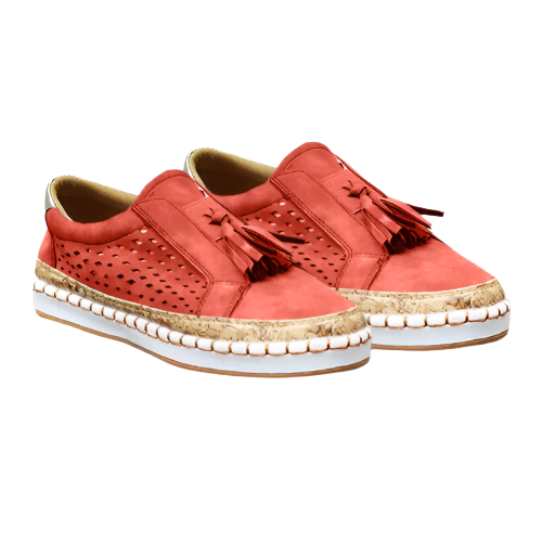 Ladies Sneakers - Stylish Slip-On Shoes With Tassel Detail