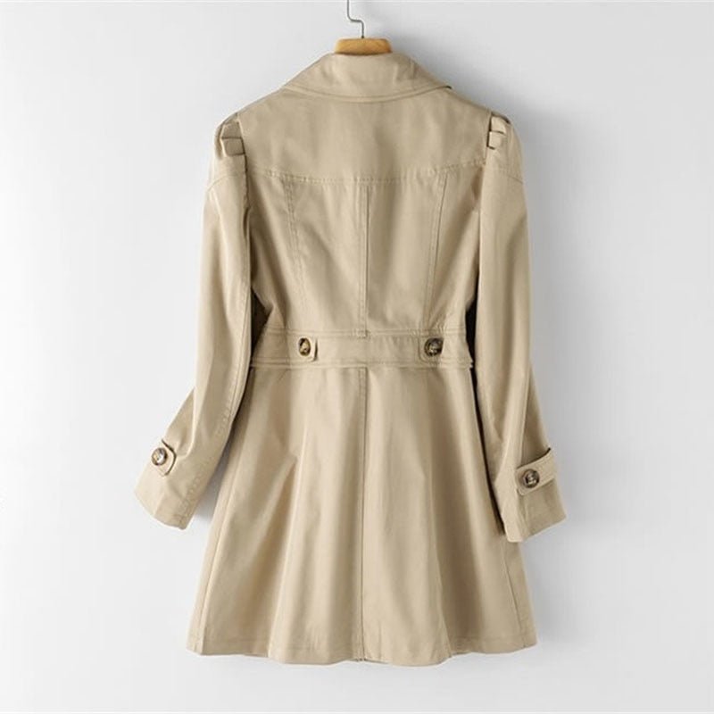 Ladies Trench Coat - Chic Long Lightweight Outerwear