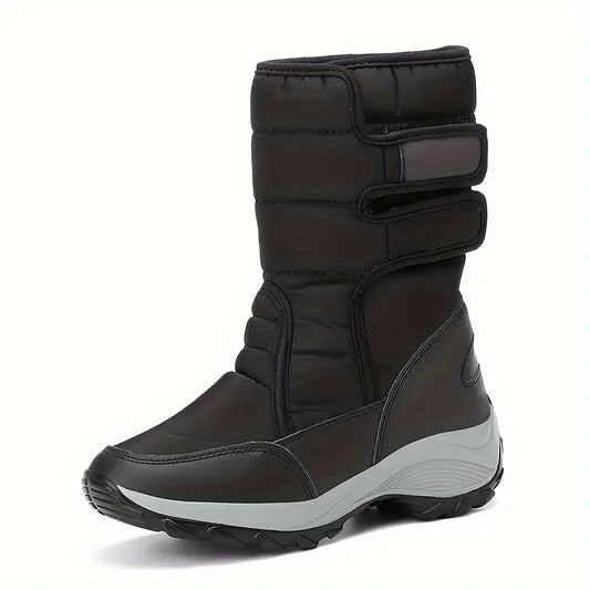 Ladies winter boots - insulated mid-tube snow boots for outdoor cozy