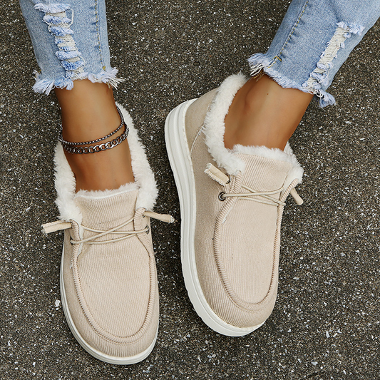 Ladies Winter Sneakers - Cozy And Trendy Waterproof Shoes