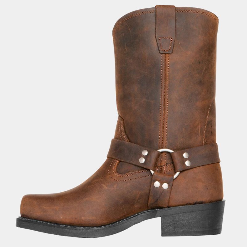 Leather cowboy boots - durable vintage style ladies footwear