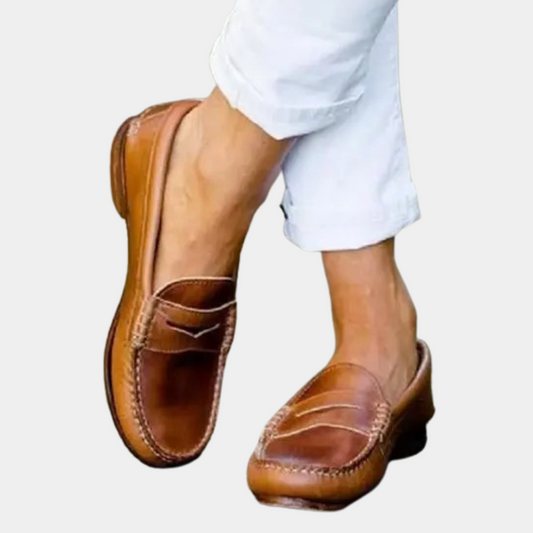 Leather Loafers - Stylish Slip-On Shoes For Ladies