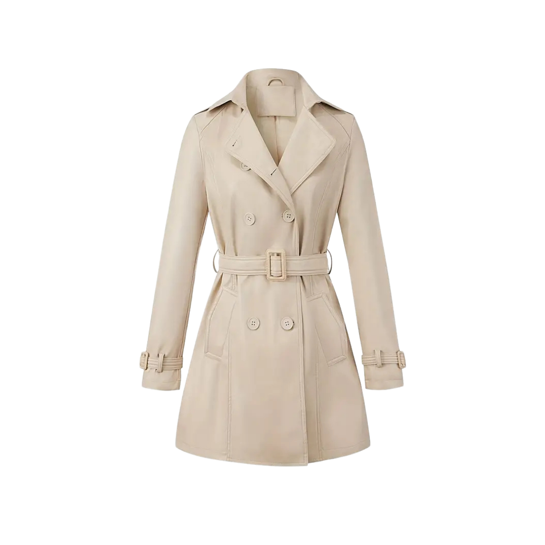 Leather Trench Coat - Chic Long Ladies Coat