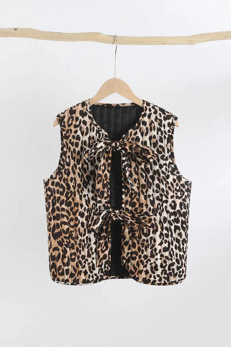 Leopard Print Waistcoat - Trendy Ladies Spring/Summer Vest