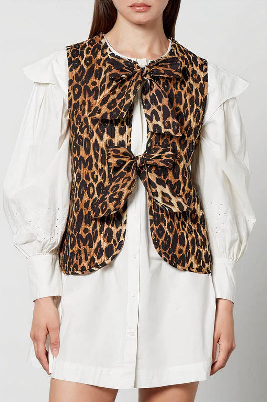 Leopard Print Waistcoat - Trendy Ladies Spring/Summer Vest
