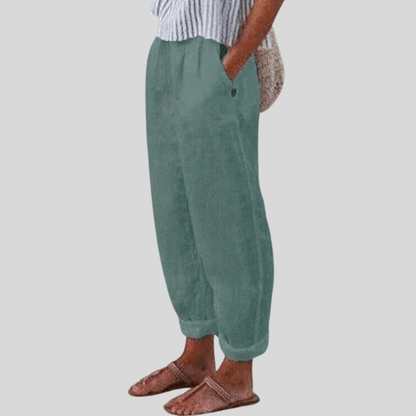 Linen trousers - cozy and stylish ladies casual pants