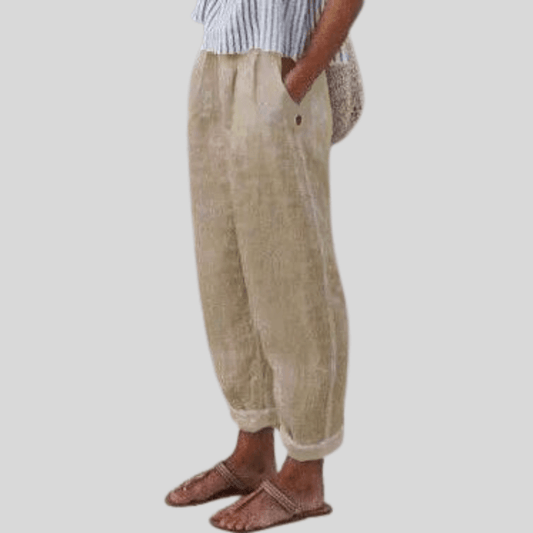 Linen trousers - cozy and stylish ladies casual pants