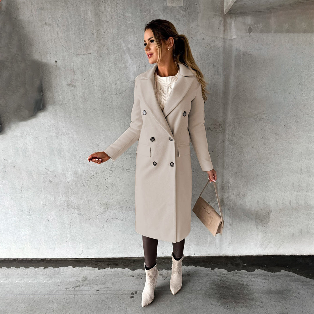 Long Coat - Stylish Pink Ladies Outerwear