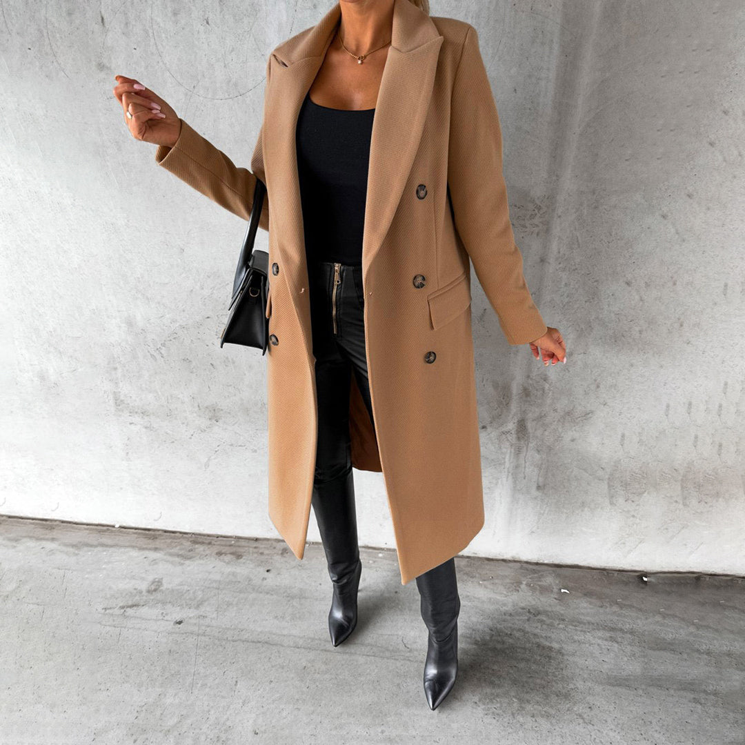 Long Coat - Stylish Pink Ladies Outerwear