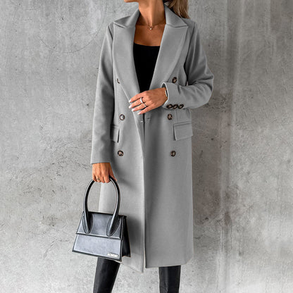 Long Coat - Stylish Pink Ladies Outerwear