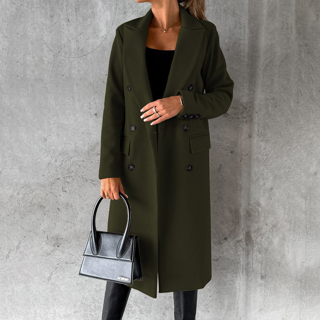 Long Coat - Stylish Pink Ladies Outerwear