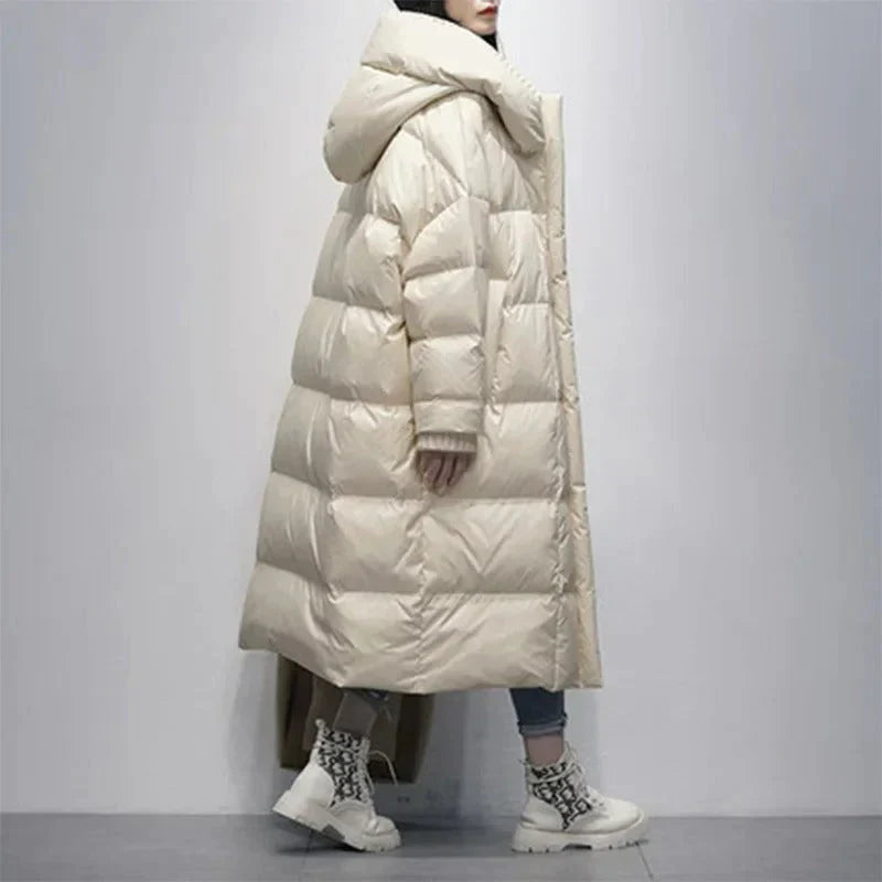 Long padded coat - stylish winter coat for ladies