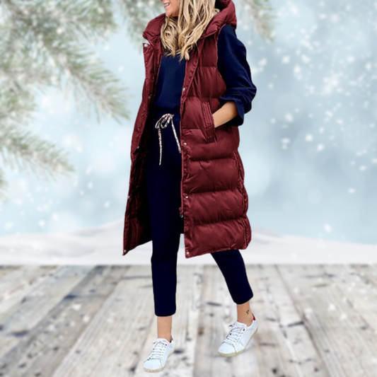 Long padded gilet - stylish ladies winter outerwear